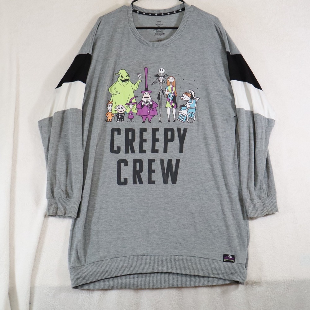 Disney Nightmare Before Christmas "Creepy Crew" Long Sleeve Sweatshirt Womens XL
